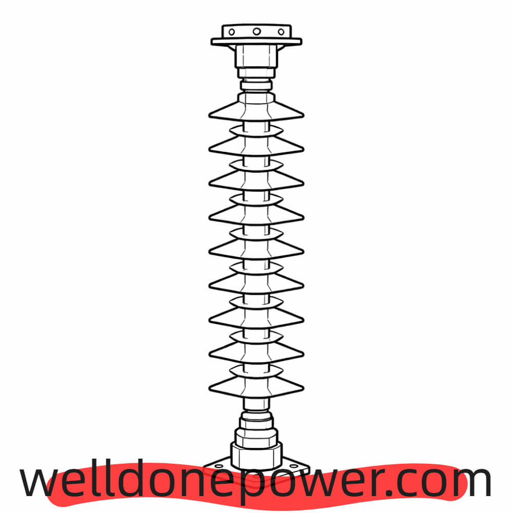 WellDone Composite Station Post Insulator Plan Drawin