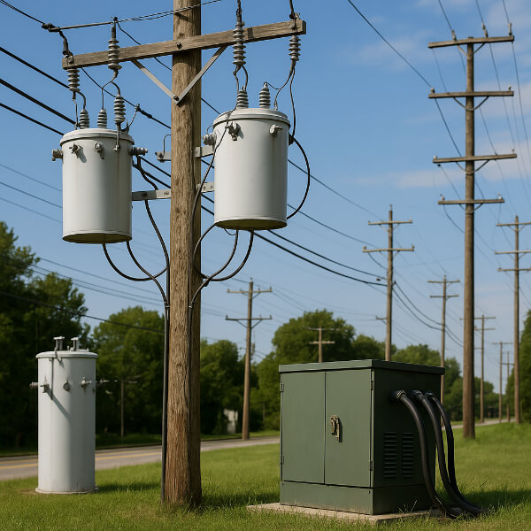 pad-mounted vs pole-mounted