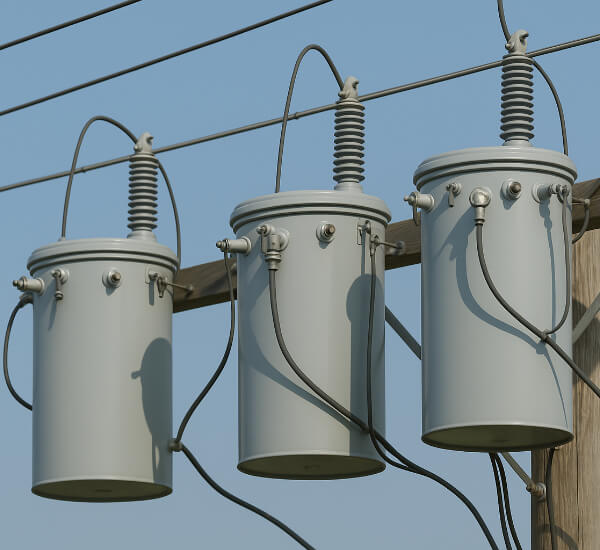 transformer in electric pole